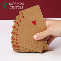 Cartes de jeu personnalisées en papier kraft créatif épaissi et givré, avec logo/design graphique personnalisé, cadeaux promotionnels
