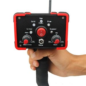 Detector de metales subterráneo remoto, escáner de gemas de oro y plata, ajuste de profundidad para adultos, plástico negro y rojo - Product Image 1