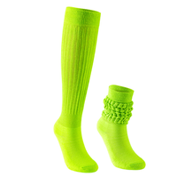 Lot de chaussettes montantes amples et côtelées en tissu épais, style Glitopper, effet froissé, style années 80-90, pour bottes