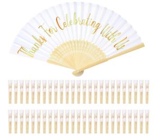 Handmade <b>Bamboo</b> <b>Craft</b> Eco-Friendly Hand Fans for Wedding Festival Dance Gift - Product Image 1