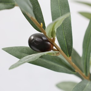 Grande Ramo Artificiale di <span class=keywords><strong>Ulivo</strong></span> in Velluto <span class=keywords><strong>Bianco</strong></span>, Pianta Verde Artificiale in Vaso Staccabile, Decorazione per Interni, Albero Artificiale - Product Image 2