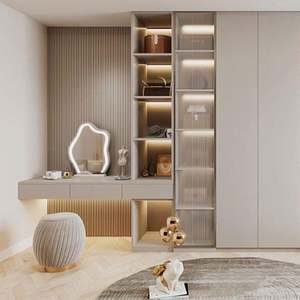 Vente flash : Armoire de chambre à coucher moderne en verre miroir à faire soi-même - Product Image 2