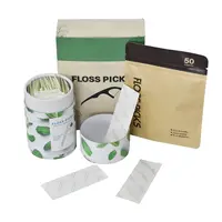 Filo interdentale ecologico Pick Bamboo Charcoal Floss stuzzicadenti Stick Silk Mint Flosser scelte biodegradabili per filo interdentale