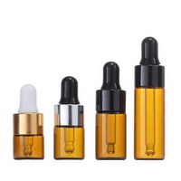 Botol Kaca Mini Transparan/Frosted untuk Minyak Esensial & Essence 2ml 3ml 5ml 10ml Grosir, Botol Kaca Kosmetik