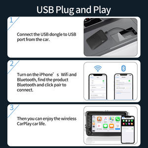 Bosstar con cable Carplay a carplay inalámbrico dongle AI Smart Magic Box Android Auto adaptador inalámbrico de caja inteligente - Product Image 2