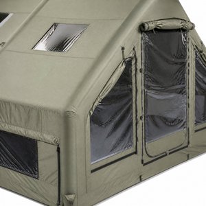 <span class=keywords><strong>Tente</strong></span> gonflable en coton 12 ㎡   <span class=keywords><strong>Tente</strong></span> de glamping verte 3x4m en toile TC 210g imperméable avec cheminée pour camping en plein air - Product Image 3