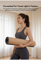 Umweltfreundliche Naturkork-Gummi Yogamatte Rutschfest Schweißabsorbierend Naturkork-Gummi Yogamatte mit Eigenem Logo Pilates Yogamatte