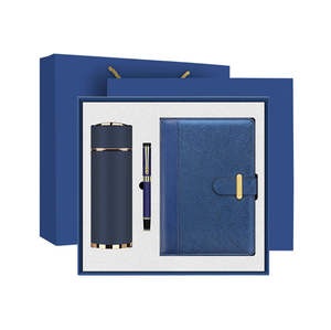 Vaso Térmico Premium 4 en 1, Cuaderno, Bolígrafo, Porta Tarjetas de Visita, Caja de Regalo de Lujo para Hotel, Souvenir Diplomático, Venta al Por Mayor - Product Image 1