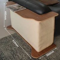Table d'appoint griffoir pour chat en bois massif avec griffoir en sisal, protecteur de meubles, pour usage humain et animal, articles pour animaux de compagnie