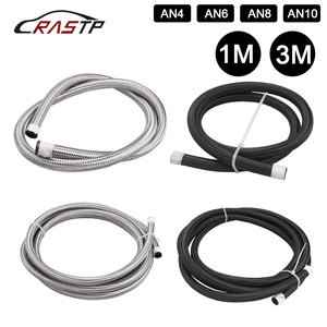 Tuyaux de carburant tressés en acier inoxydable RAS AN4 AN6 AN8 AN10 1M 3M Tuyau de refroidissement en caoutchouc haute pression automobile - Product Image 1
