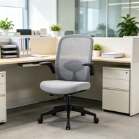 Chaise de bureau moderne et confortable à dossier mi-haut en maille, pivotante et réglable, pour ordinateur, idéale pour le bureau et la maison