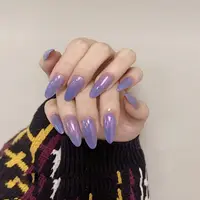 Maquillaje de uñas púrpura mágico Aurora, Nail Art