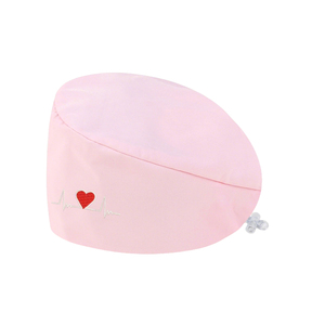 Cappelli Chirurgici Personalizzati con Interno in Raso e Stampa ECG, Berretti da Infermiera per Donne, Cappelli Medici con Clip per Badge, Forniture per Uniformi Ospedaliere - Product Image 3