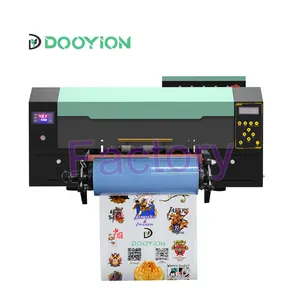 Dooyion Fabriek Uv Dtf Cup Wrap A3 Crystal Sticker Xp600 Roll On Roll Ab Film Dtf Uv Printer Met Laminator All-In-One