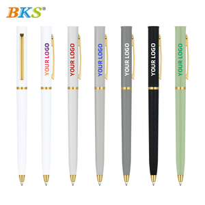 <span class=keywords><strong>Plumas</strong></span> estilográficas promocionales impresas con logotipo personalizado Morandi, pluma de plástico barata de 1,0mm de ancho de escritura, tinta azul de 1,0mm - Product Image 1