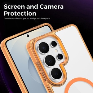 Fundas Magnéticas Transparentes para Teléfono Móvil Samsung S26 S22 S23 S24 Ultra A57 A36 A56 A26 A17 A15 A55 A37 A35, Resistentes a Impactos - Product Image 5