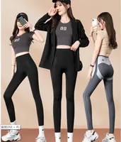 Kaka-pantalones de cintura alta con diseño de tiburón para mujer, capris femeninos de cintura alta, sin costuras, ajustados, finos, de nueve puntos, con suspensión para yoga