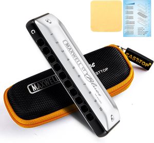 Armónica diatónica profesional EAST TOP MAXWELL ST Blues Harmonic de 10 orificios para músico - Product Image 1