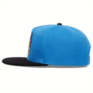 Großhandel benutzerdefinierte Stickerei Logo Basketball flache Rechnung 5 Panel Sport Gorras Schneckknopf-Hüte Kappen