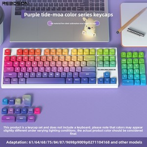Ensemble de touches de clavier colorées de haute qualité Red Burst, compatibles avec G Pro X Superlight <span class=keywords><strong>Razer</strong></span> BlackWidow 68, touches dégradées - Product Image 2