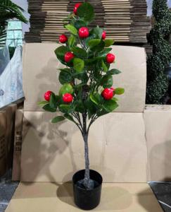 Plantes artificielles de fruits de haute qualité 80 cm 90 cm, directement de l'usine, en plastique, faux bonsaï en pot, <span class=keywords><strong>arbres</strong></span> artificiels en plastique - Product Image 2
