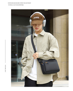 2025 été nouveau logo personnalisé étanche hommes sac à bandoulière de haute qualité à la mode sac de messager sport Simple poitrine sac - Product Image 5