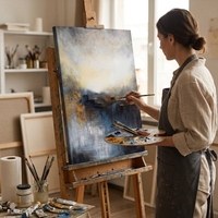 Peinture à l'huile Art Déco graffiti 100% faite à la main sur toile encadrée, décoration murale pour la maison, idéale pour le dropshipping