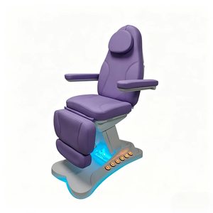 Table de massage électrique inclinable marron, lit de beauté esthétique, chaise de traitement facial, équipement de salon de spa - Product Image 4