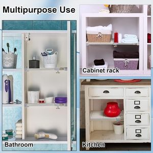 Adjustable Metal Household Wardrobe Partition Organizing Board Extendable Kitchen Storage <b>Shelf</b> Cabinet Partition Storage <b>Rack</b> - Product Image 3