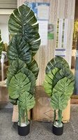 Plante artificielle Monstera de 100 cm à 160 cm avec pot, arbre bonsaï artificiel décoratif d'intérieur