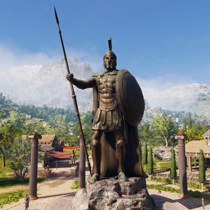 Jardín al aire libre antiguo tamaño real fundición bronce griego Guerrero estatua romana Leonidas escultura espartana - Product Image 5