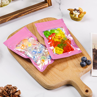 Sac en aluminium mylar imprimé personnalisé pochette à fermeture éclair imprimée sac en plastique zip-lock emballage de chocolat bonbon sac en plastique alimentaire réutilisable