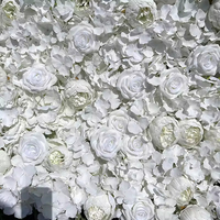 QYY Maßgefertigte Gemischte Pflanzen-Blumen-Wandmatten 3D-Effekte Heim-Hochzeits-Dekoration Seidenrosen-Blumenwand-Paneel Hintergrund