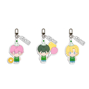 Custom Wholesale Men's Group Cartoon Image Acrylic Key Chain with UV Printing for Souvenir Use - Product Image 2