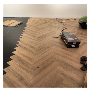 Xương cá kết cấu gỗ Interlock PISO vinilico bấm vào khóa nổi SPC sàn ván LVP Vinyl tấm ván sàn SPC cho trong nhà - Product Image 1