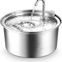 Fontaine d'eau pour animaux de compagnie en acier inoxydable Distributeur automatique écologique avec robinet Nouveau modèle de source d'alimentation pour abreuvoir chat