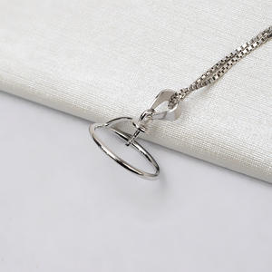 Pendentif en argent S925 avec 8-10 perles, bijoux pour femme, tête de planète, satellite, incrustation, accessoires de bricolage, plateau vide, perles en vrac 846 - Product Image 4