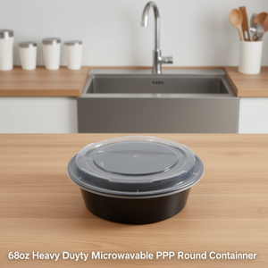 Contenitore Rotondo in PP Serie Nrbowl da 68oz, Adatto al Microonde con Coperchio, Lavabile in Lavastoviglie, per Conservazione in Cucina - Product Image 2