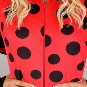 Costume de cosplay de coccinelle pour adulte, ensemble rouge et noir, combinaison de mascarade animale pour la danse sur scène, écologique, personnalisable - Product Image 5