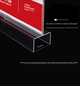 แผ่นป้ายโลหะขึ้นรูปพลาสติกหรูหราพลาสติกใสสองด้านแผ่นป้ายแสดงราคาสำหรับโรงเรียนบริษัทซูเปอร์มาร์เก็ต - Product Image 4