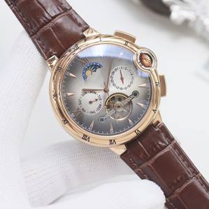 <span class=keywords><strong>Reloj</strong></span> Mecánico Automático de Lujo con Tourbillon Hueco, Puntero de Cristal, Acero Inoxidable, Resistente al Agua 3BAR, Estilo Cartieres - Product Image 5