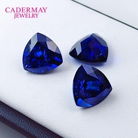 Cadermay 11 formes de saphir cultivé en laboratoire pierres précieuses synthétiques en vrac avec mineur et inclusions pour la fabrication de bijoux