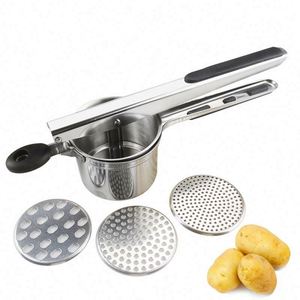 Heavy Duty Stainless Steel Potato Ricer and Masher Good Price Ricer Potato Mud Press <b>Kitchen</b> Cooking Tools Potato Masher - Product Image 4
