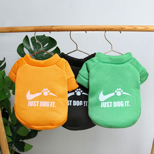 Pet Dog Clothes Fleece Lined Crew Neck Sweatshirt With Letter Print For Cats And Dogs Red Green Yellow Black - Product Image 4
