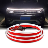 Tira de Luces LED Flexible de 12V para Capó de Coche, Luces Diurnas Blancas, Decoración, Retroiluminación, 9W, Universal, Nueva