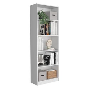 Juego de Sala de Estar Clawson de 4 Piezas con 4 Librerías Blancas y Estantes para Libros - Product Image 4