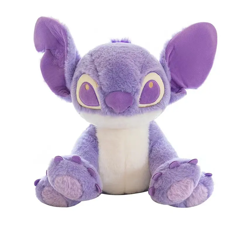 Date personnalisé mignon étoile bébé point poupée en peluche jouets en peluche dessin animé violet longues oreilles Stich en peluche jouet pour enfants cadeaux