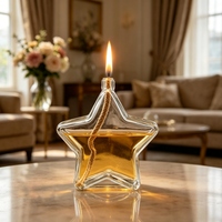 Vente en gros de bougeoirs et lampes à huile créatifs en verre transparent faits à la main, style européen, pour la décoration intérieure, nouveautés ornementales