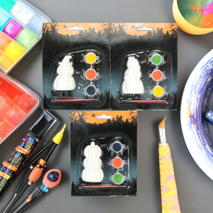 Set Pittura Gesso Fai da Te Halloween: Kit Vuoto in Gesso Non Dipinto con Fantasma e Zucca per Bambini, Giocattolo Artigianale da Colorare, Forniture per Feste e Lavoretti - Product Image 2