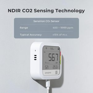 Moniteur intelligent de CO2 Qingping, thermomètre, hygromètre, surveillance à distance via le moniteur de température et d'humidité Qingping IoT - Product Image 4